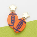 Glittered Resin Football Earrings - Calendar ClosetGlittered Resin Football EarringsCalendar Closet