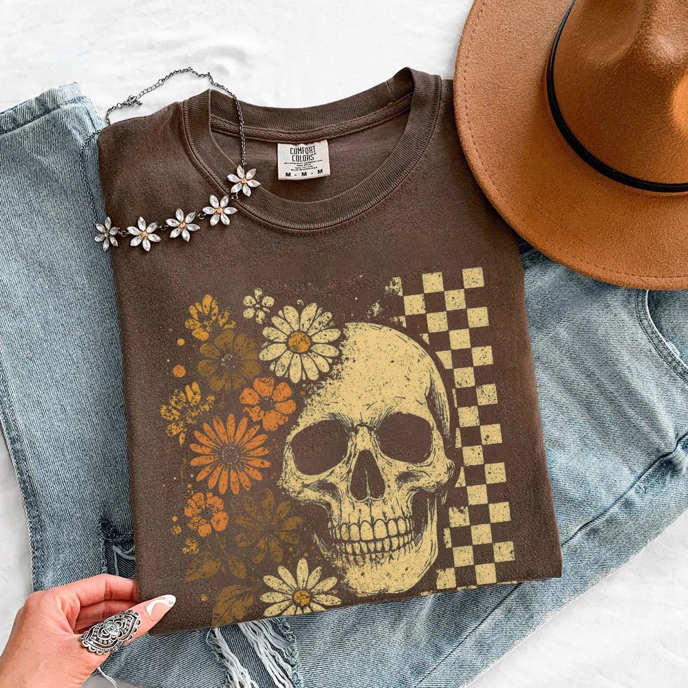 Skull & Flowers Firefly Comfort Colors T-Shirt - Calendar ClosetSkull & Flowers Firefly Comfort Colors T-ShirtCalendar Closet