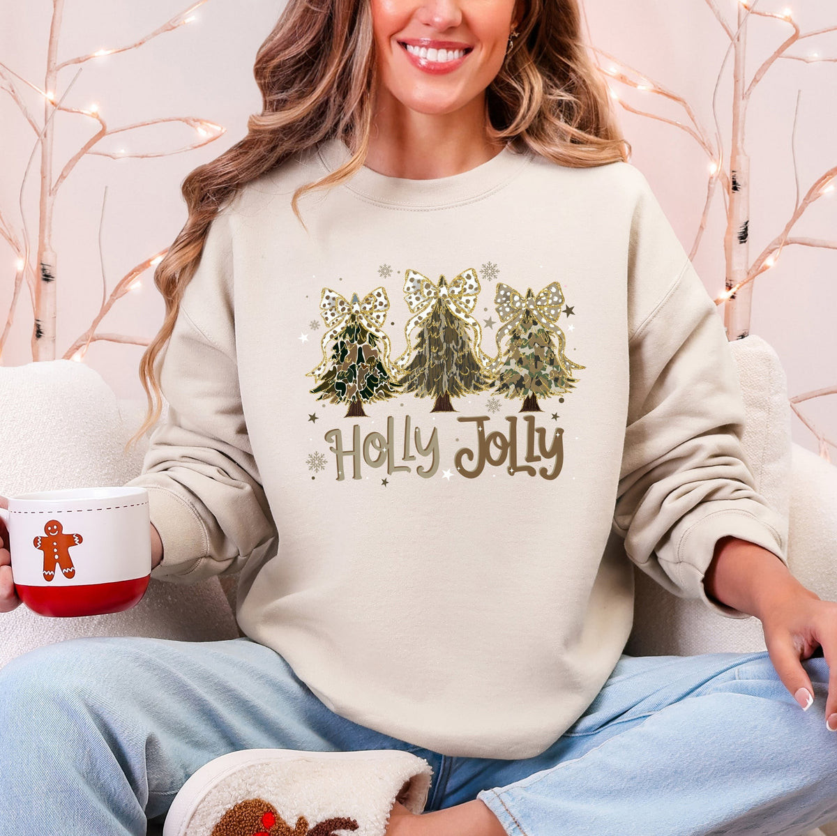 Jolly Camo Christmas Tree Sweatshirt - Calendar ClosetJolly Camo Christmas Tree SweatshirtCalendar Closet