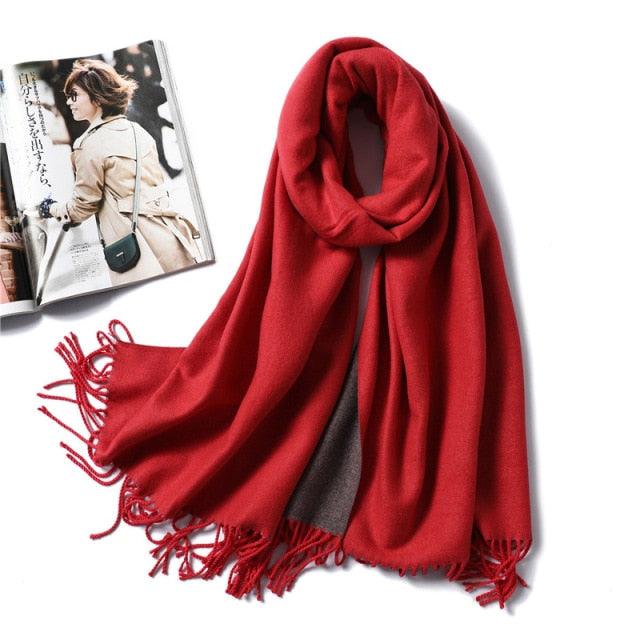 Classic Soft Tassel Scarf